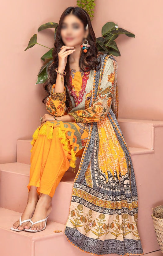 Zainab Digital Printed Luxury Lawn Collection - Design 07