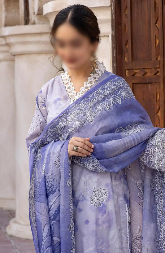 Zarkis Embroidered Lawn Collection 2024 By Riaz Arts - Design 07