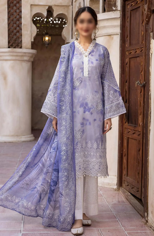 Zarkis Embroidered Lawn Collection 2024 By Riaz Arts - Design 07