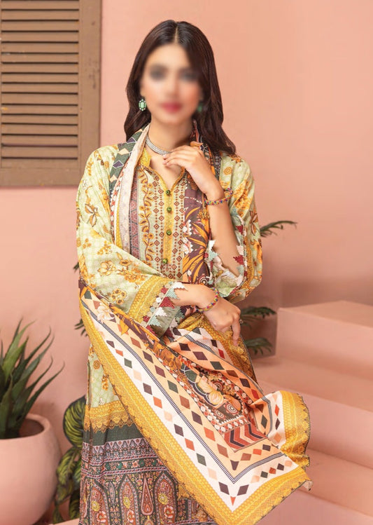 Zainab Digital Printed Luxury Lawn Collection - Design 08