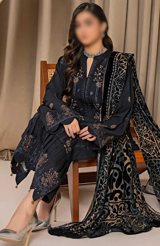 Queen Slub Dhanak Wool Collection With Palachi Shawl - Design 08