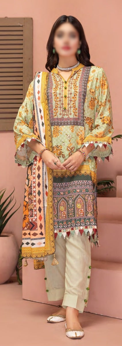 Zainab Digital Printed Luxury Lawn Collection - Design 08