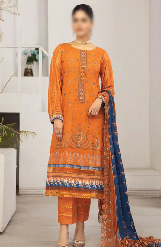 Dastaan Embroidered Print Lawn Collection 2024 By Humdum - Design 08