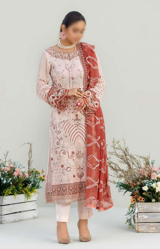 Design 08 Blended Pink Jasper Crinkle Chiffon Collection 2023