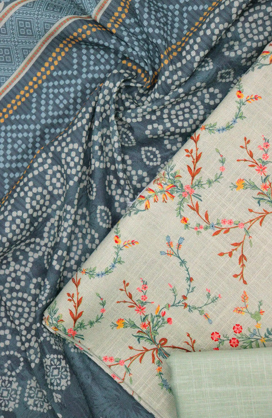 Falak Printed and Embroidered Khaddar Collection - Design 08