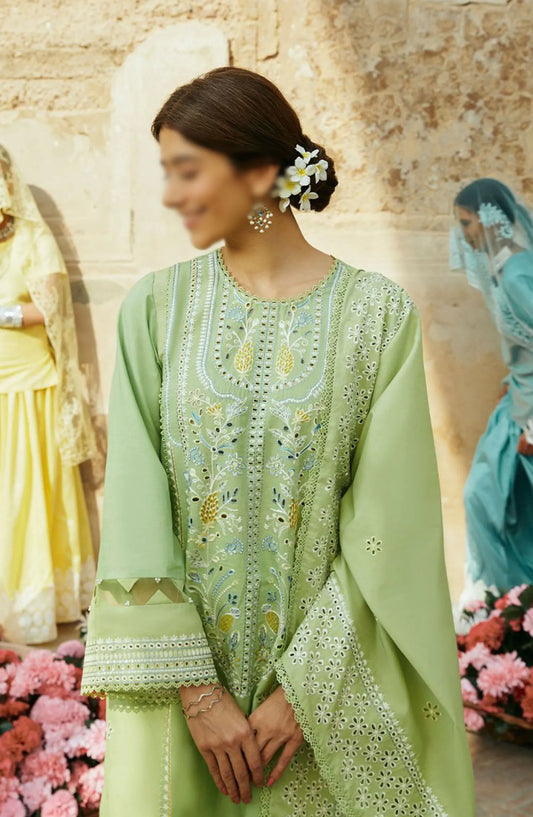 Cross Stitch Unstitched Premium Lawn Collection - Design 08 GARDEN GRACE