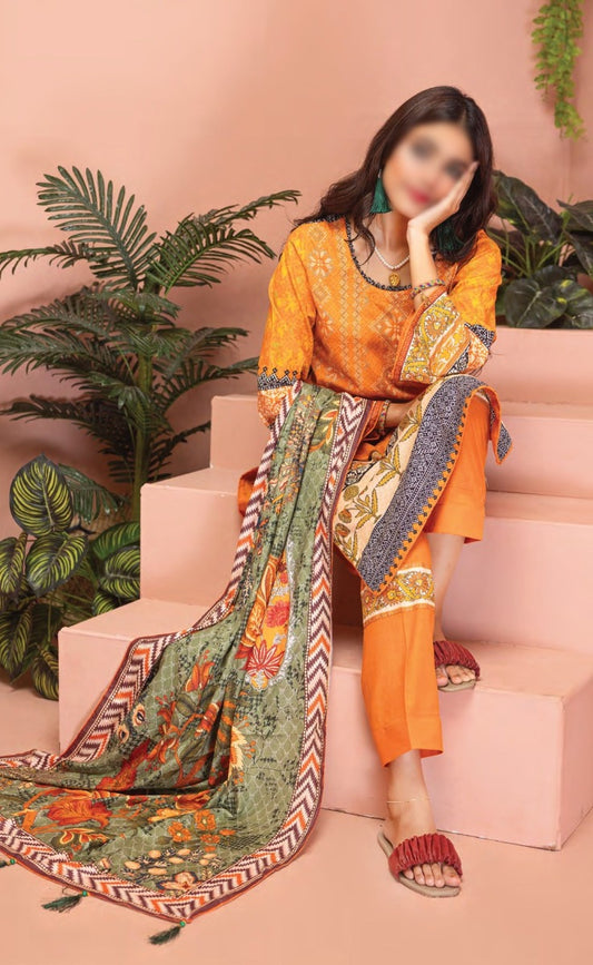 Zainab Digital Printed Luxury Lawn Collection - Design 09