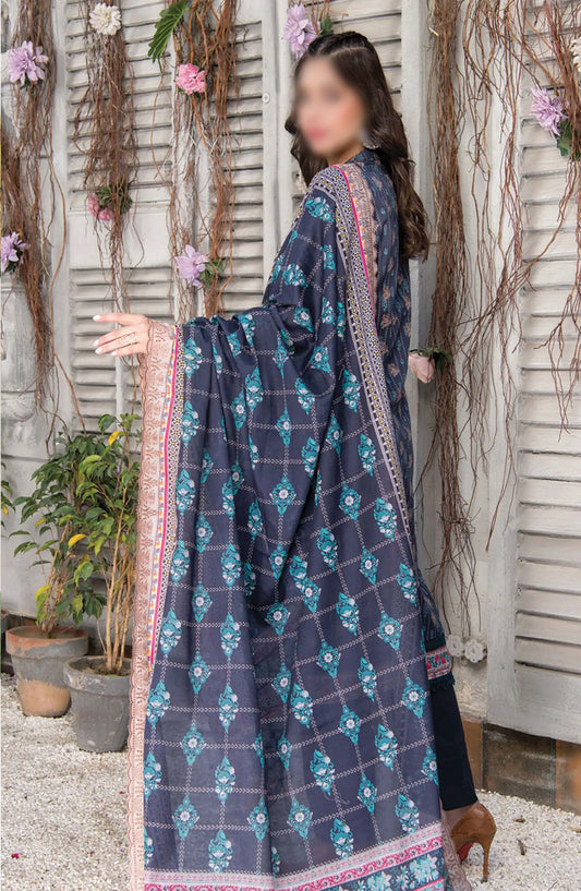 Mashaal Exclusive  Lawn Collection 2024 By Riaz Arts - Design 09