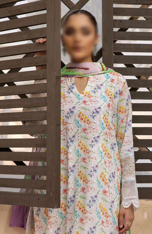 Mahees Printed Chikiankari Lawn Collection 2024 - Design 09