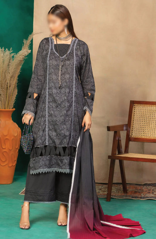 Aangan Digital Printed Lawn Collection By Humdum - Design 09