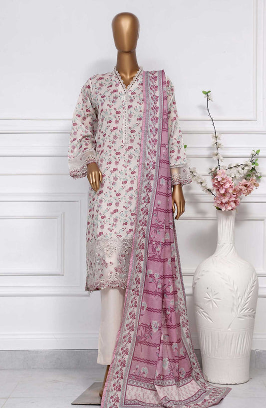 Raya by Sadabahar Embroidered Lawn Stitched 3 Piece - D-09 - SDB25RE - Purple - Summer Collection