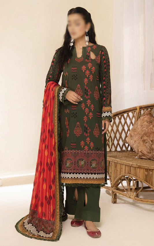 Design 09 ALZOHAIB COLORS DIGITAL PRINTED LAWN WITH DORIYA DUPPATTA COLLECTION