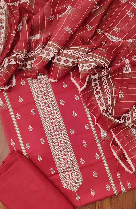 Bin Saeed Unstitched Printed Cotton 3Pcs Collection - Design 09