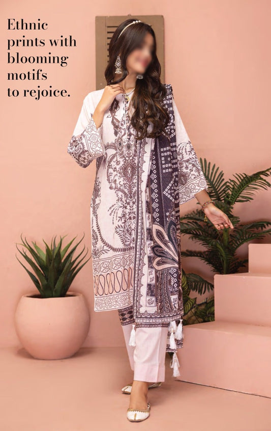 Zainab Digital Printed Luxury Lawn Collection - Design 10