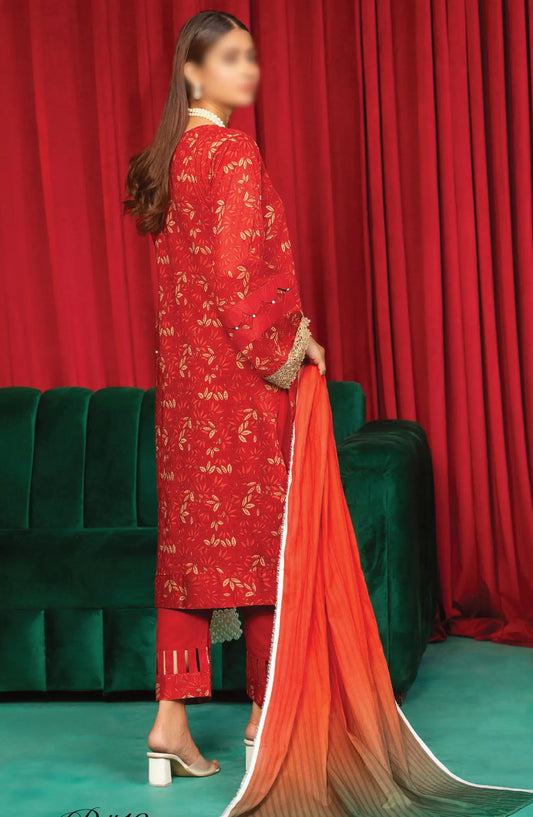 Aangan Digital Printed Lawn Collection By Humdum - Design 10