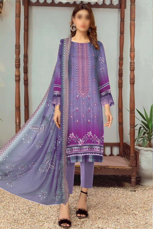 Mahay Janan Digital Printed Embroidered Viscose Collection - Design 10