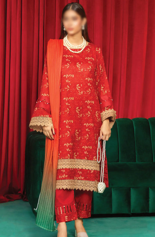 Aangan Digital Printed Lawn Collection By Humdum - Design 10