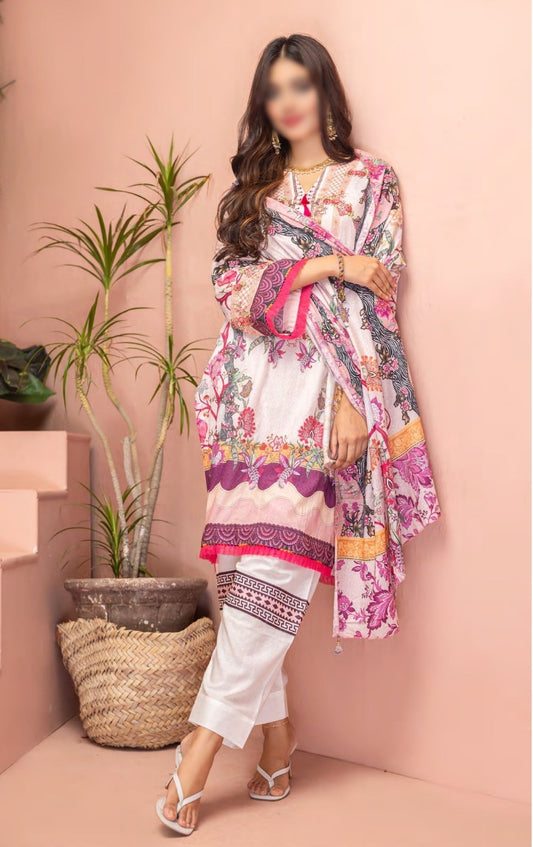 Zainab Digital Printed Luxury Lawn Collection - Design 11