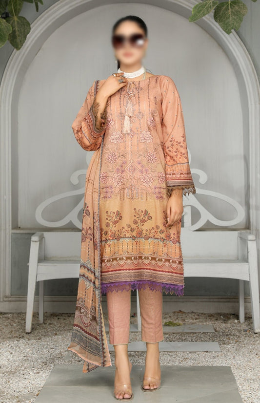 Design 10 Florence Lawn Digital Printed Embroidered Vol 26 Collection