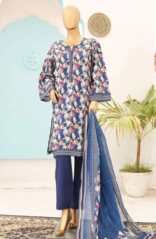Bin Saeed Printed Lawn Collection 2024 Vol 14 - Design 12