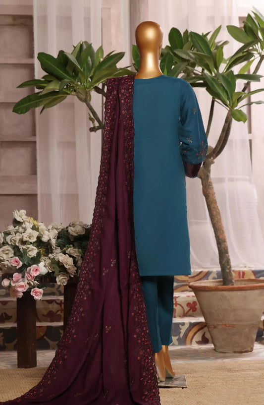 Bin Saeed Luxury Stitched Embroidered 3 Pc Karandi Collection Vol 02 - Design 12
