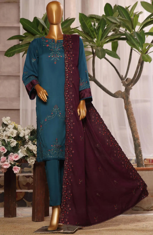 Bin Saeed Luxury Stitched Embroidered 3 Pc Karandi Collection Vol 02 - Design 12