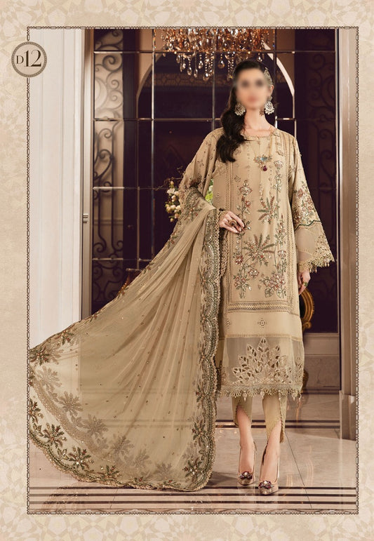 Maria B Sateen Unstitched Collection Fall Edition 2023 - MBS - Design 12