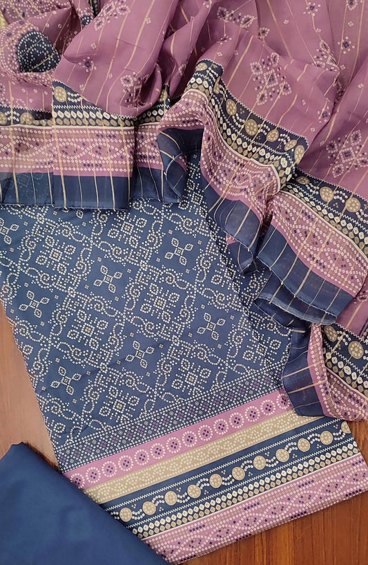 Bin Saeed Unstitched Printed Cotton 3Pcs Collection - Design 12