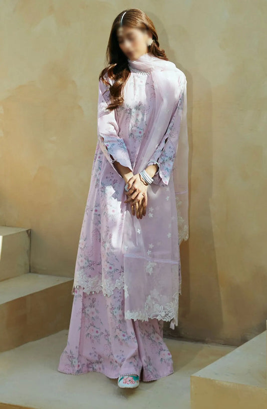 Cross Stitch Unstitched Premium Lawn Collection - Design 12 SHADOW BERRY