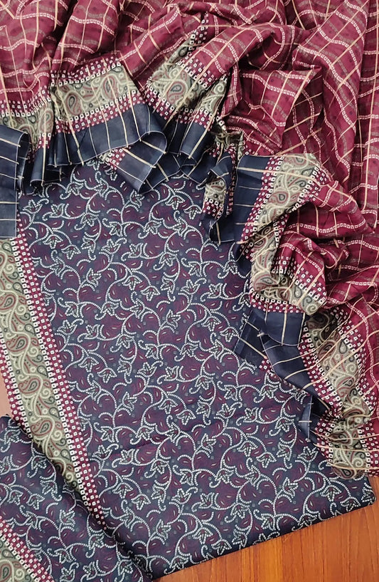 Bin Saeed Unstitched Printed Cotton 3Pcs Collection - Design 21