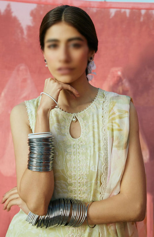 Cross Stitch Unstitched Premium Lawn Collection - Design 21 DUSTY BLOOM