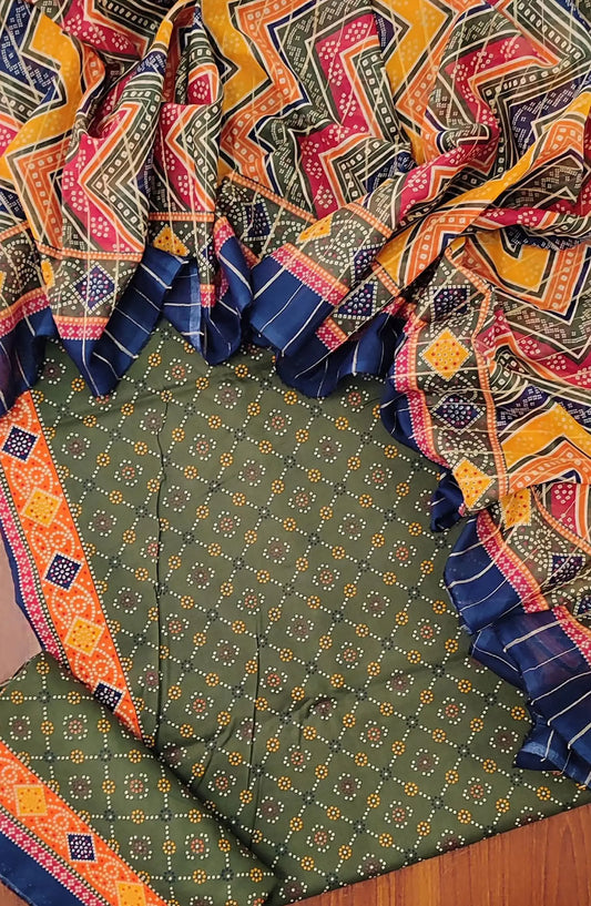 Bin Saeed Unstitched Printed Cotton 3Pcs Collection - Design 22