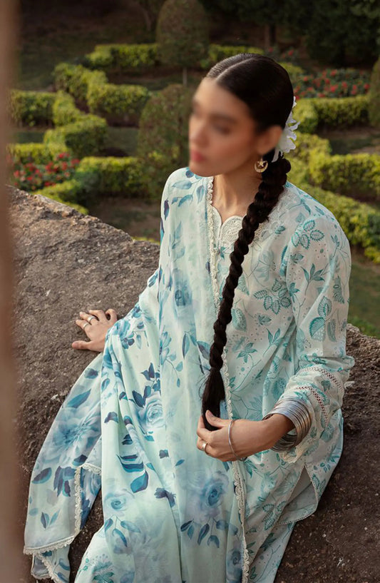 Cross Stitch Unstitched Premium Lawn Collection - Design 22 WHISPERING DOVE