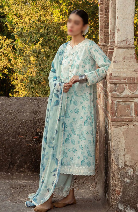 Cross Stitch Unstitched Premium Lawn Collection - Design 22 WHISPERING DOVE