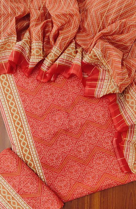 Bin Saeed Unstitched Printed Cotton 3Pcs Collection - Design 23