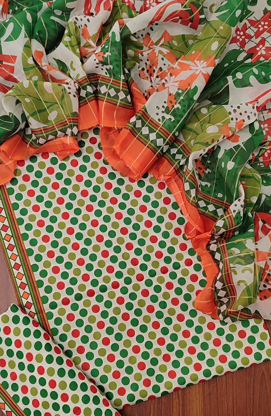 Bin Saeed Unstitched Printed Cotton 3Pcs Collection - Design 24