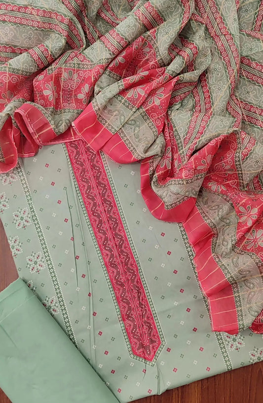 Bin Saeed Unstitched Printed Cotton 3Pcs Collection - Design 25