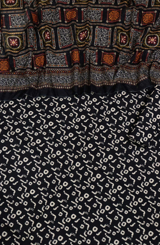 Bin Saeed Printed Lawn Unstitched 3 Piece Suit - D-85 - BS25L - Black - Summer Collection