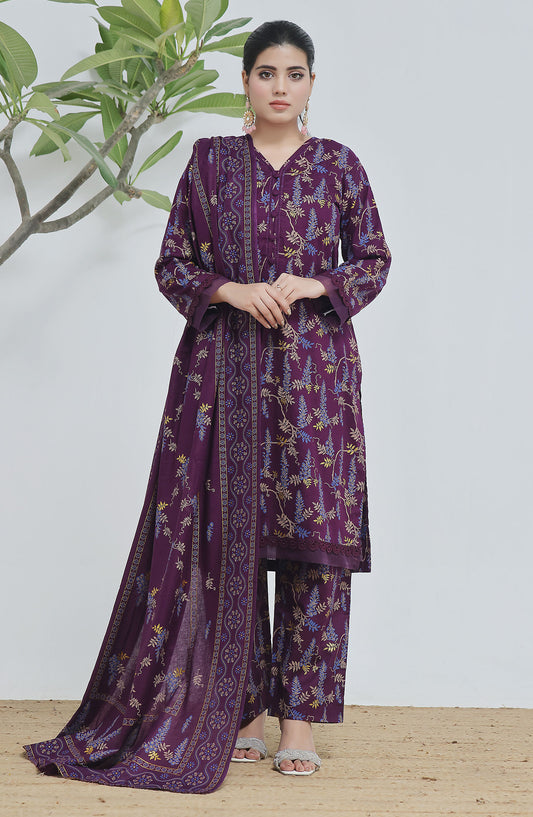 Designer Cotton Lawn 3 Pcs  Unstitched Printed Collection 2024 - DL-166