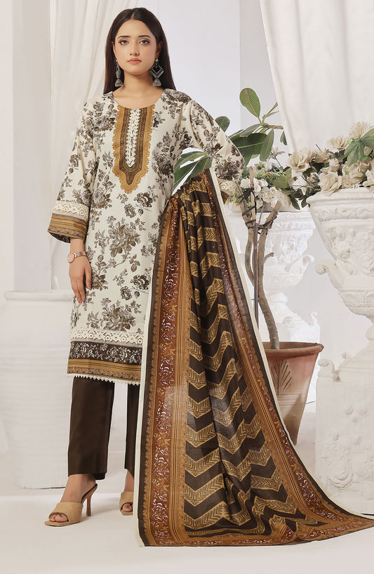 Designer Cotton Lawn 3 Pcs  Unstitched Printed Collection 2024 vol 04 - DL-170