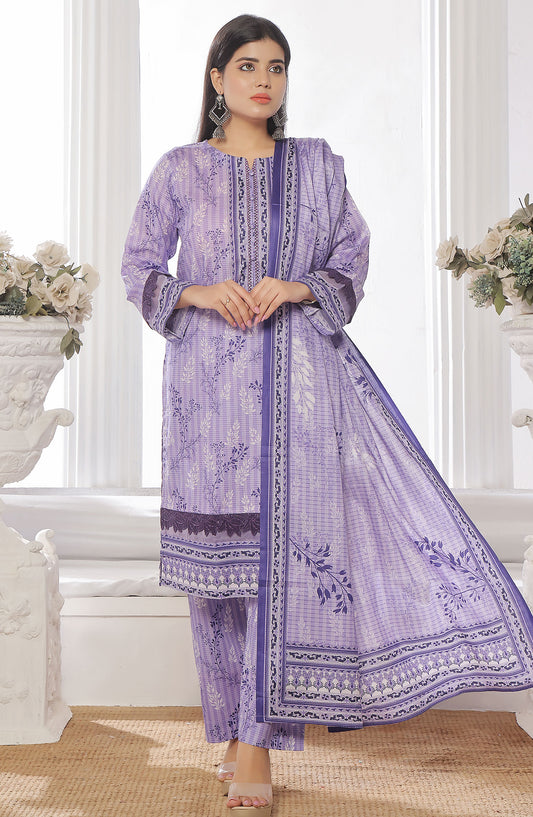 Designer Cotton Lawn 3 Pcs  Unstitched Printed Collection 2024 vol 04 - DL-176