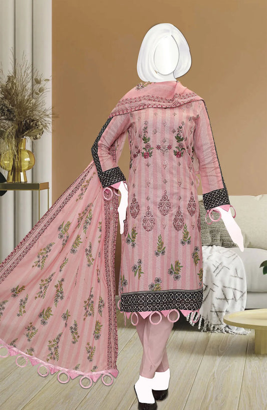 Premium Digital Print Emb Lawn Lining Collection - DL 342