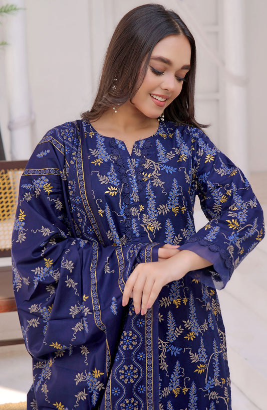 Designer Cotton Lawn 3 Pcs Printed Collection 2024 - DL 89