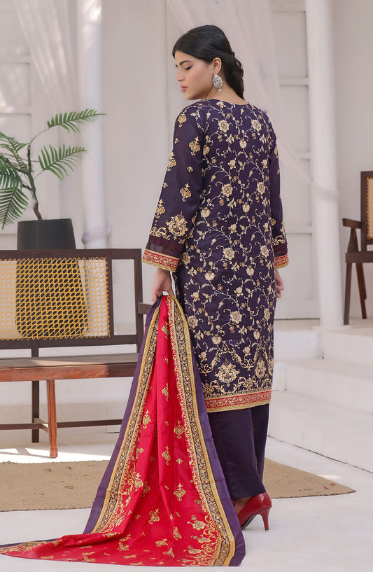 Designer Cotton Lawn 3 Pcs  Unstitched Printed Collection 2024 vol 2  - DL-91