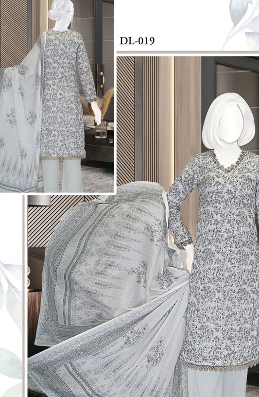 Romaiza Digital Printed Lawn Collection - DL 019