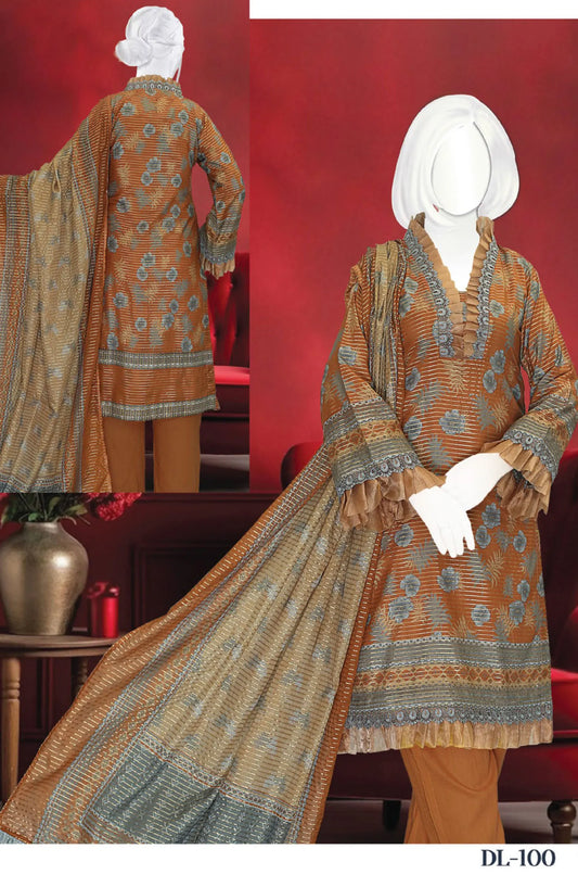 Jhurmat Digital Printed Lawn Collection 2024 - DL 100