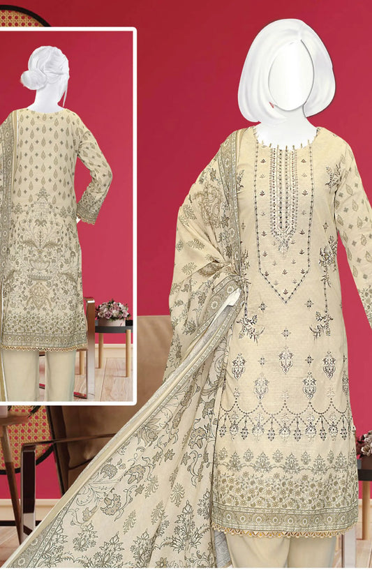 Noor Digital Printed and Embroidered Lawn Collection 2024 - DL 121