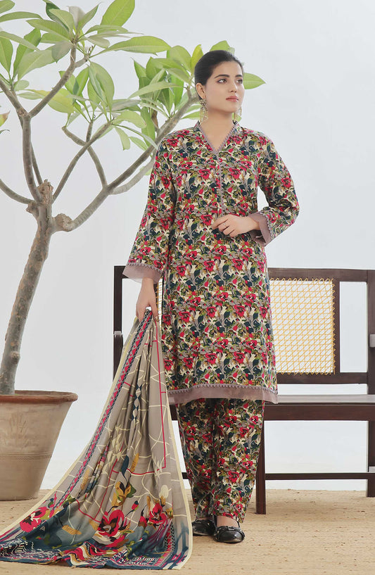 Designer Cotton Lawn 3 Pcs  Unstitched Printed Collection 2024 VOL 05 - DL 151