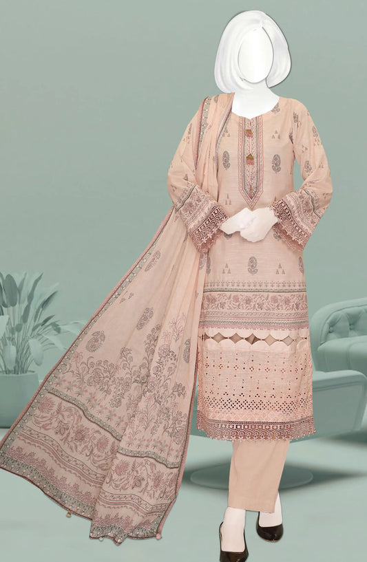 Husna Digital Printed Embroidered Lawn Slub Collection - DL 166