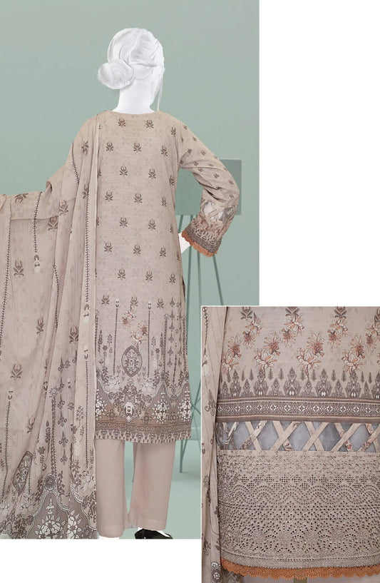 Husna Digital Printed Embroidered Lawn Slub Collection - DL 167